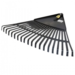 Black plastic leaf rake - handle sold separately
