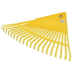 Yellow plastic leaf rake - handle sold separately