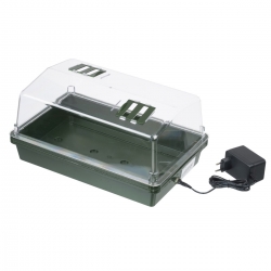 Mini-estufa aquecida com termostato - ideal para germinação de plantas - 19 x 38 x 24 cm - 