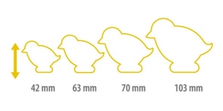 Двустранни формички за бисквитки - пилета - DELÍCIA - 4 размера - 