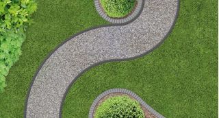 UNIBORD trädgårdskant med förankringsspikar - 4 m - CELLFAST - 