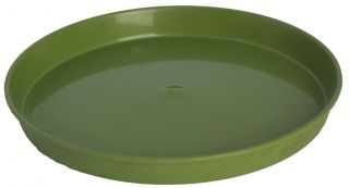 Yuvarlak ahşap tahıl "Elba" fincan tabağı - 14.5 cm - zeytin yeşili - 