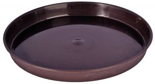 Round wood grain "Elba" saucer - 13.5 cm - brown