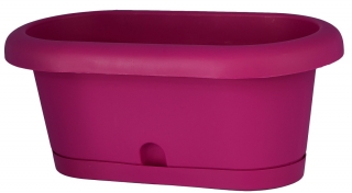 «Лотос» балконная коробка с подносом - 60 см - чернично-фиолетовый - 