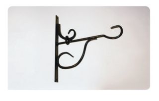 Durable hanger for hanging baskets - black - 25 cm