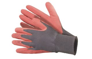 Red Touch garden gloves - size 7 - thin and smooth