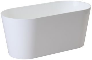"Vulcano" oval planter box - 23 cm - white