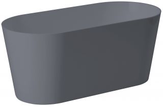 "Vulcano" oval planter box - 23 cm - anthracite-grey