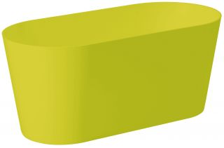 Овална кутия за саксия "Vulcano" - 27 см - шам-фъстък-зелен - 