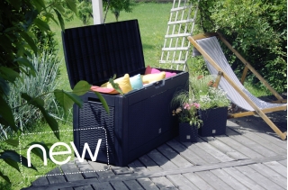 Have, balkon eller terrassekiste - "Boxe Matuba" - 310 liter - antracitgrå - 