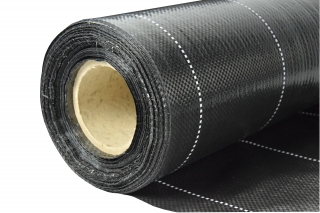 Black anti-weed fabric (agrotextile) - thicker than fleece - 1.10 x 10.00 m