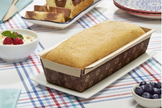 Kalup za torte iz papirja pravokotne oblike "Plumcake" - 21,6 x 9 x 3 cm - 5 kosov - 