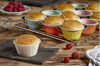 Cupcake és muffin sütőkeret - 24 formához - színkeverék - 20 db - 