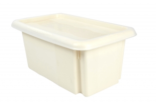 "Emil and Emilia" stackable box with a lid - 7 litre - cafe creme/ beige
