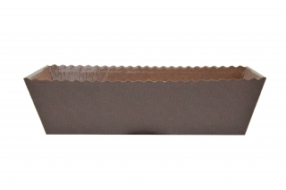 Forma de papel retangular "Easy Bake" - 20,2 x 6,8 x 6,2 cm - marrom - 5 unidades - 
