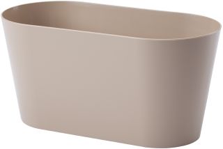 "Vulcano" oval planter box - 23 cm - beige (cafe latte)