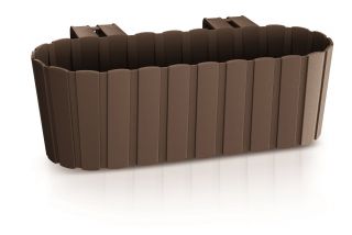 Kotak tanaman gantung "Boardee Hook" - 38,3 cm - cokelat - 