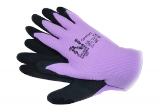 Purple Comfort garden gloves - size 8 - thin and smooth