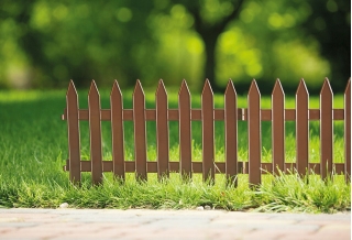 Bordo per recinzione da giardino - 27 cm x 3,2 m - marrone - 