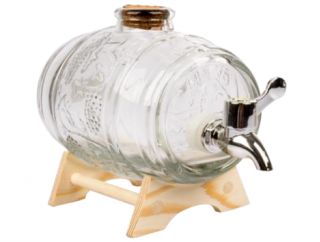 Decanter per liquore ornamentale a forma di botte - "Sogno di produttori di liquori" - 450 ml - 