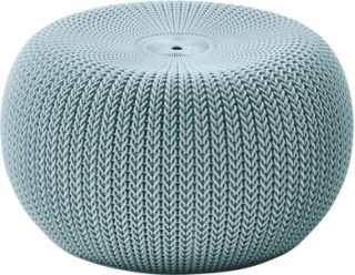 Blue KNIT pouffe - ideal for gardens and terraces
