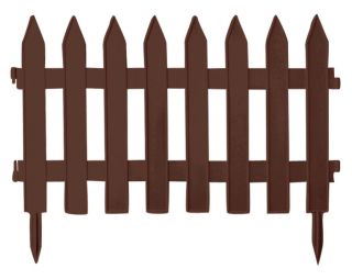 Bahçe çitleri - 40 cm x 3,5 m - Kahverengi - 