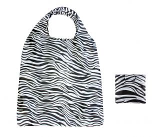 Saliekams iepirkumu maisiņš - 42 x 60 cm - zebra - 