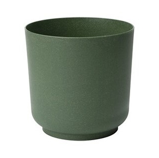 "Satina Eco" plant pot with admixture of wood - 13 cm - malachite green