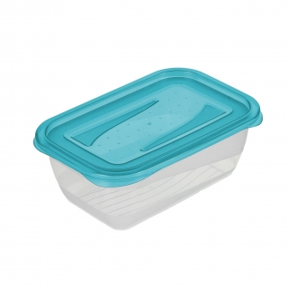 Set of 5 rectangular food containers - Fredo "Fresh" - 0.5-litre - fresh blue