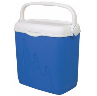 Tragbarer Kühlschrank, Minikühler Camping - 20 Liter - blau-weiß - 
