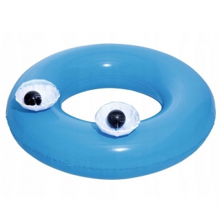 Schwimmring, Poolschwimmer - Große Augen - blau - 91 cm - 