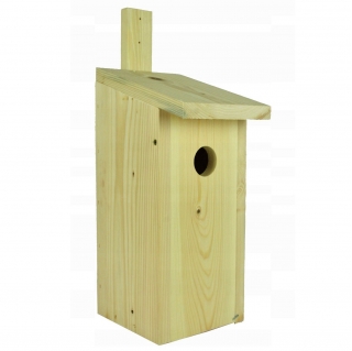 Nest box, birdhouse for starlings - raw wood