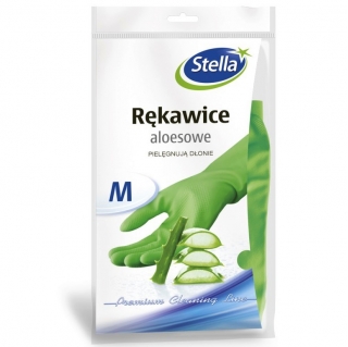 Latex aloe vera hand-care gloves - size M