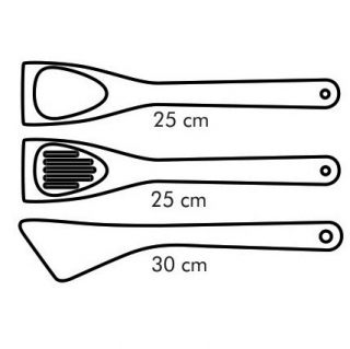 Wooden spatulas 3-piece set - WOODY