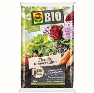 BIO standardní půda pro všechny domácí a zahradní rostliny - Compo - 5 litrů - 