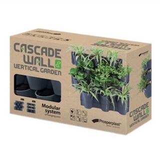 Nástenné kvetináče na pestovanie kaskádových rastlín - vertikálna záhrada - Cascade Wall - antracitová šedá - 