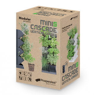 Modulära planteringar för kaskadodling - vertikal trädgård - Mini Cascade - antracitgrå - 
