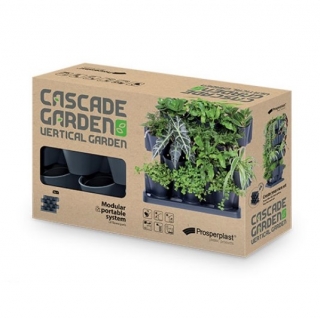Modular planters for cascade plant cultivation - vertical garden - Cascade Garden - anthracite grey