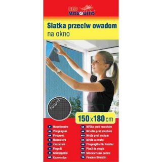 Black mosquito net with hook-and-loop (velcro) fastening 150 x 180 cm