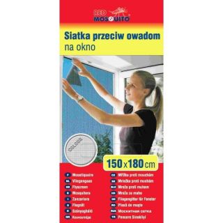 White mosquito net with hook-and-loop (velcro) fastening 150 x 180 cm