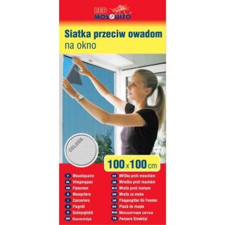 White mosquito net with hook-and-loop (velcro) fastening 100 x 100 cm