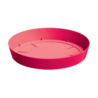 Kevyt pyöreä kukkaruukku lautasella - 13,5 cm - Rapsberry - 