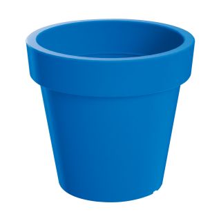 Light round flower pot - Lofly - 13,5 cm - Blue