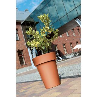Pot de fleurs rond, haut - Lofly Slim - 20 cm - Gris pierre - 
