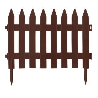 Садовый забор - 27,5 см х 3,2 м - коричневый - 