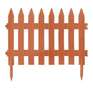 Градинска ограда - 40 см х 3,5 м - Теракота - 