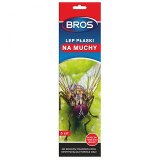 Flat fly and flying insects sticky catcher - lasts 12 months - Bros - 5 pcs