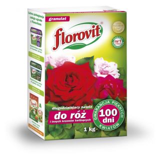 Îngrășământ „100 dni” (100 zile) pentru trandafiri și alți arbuști înfloriți - Florovit® - 1 kg - 
