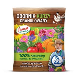 Granulated chicken manure - 100% organic - Florovit® - 5 litres