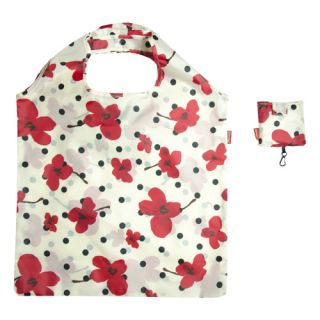 Foldable shopping bag - 42 x 60 cm - poppy pattern